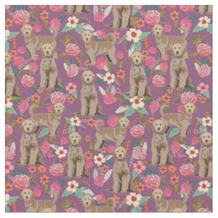 Golden Doodle floralen paars Stof