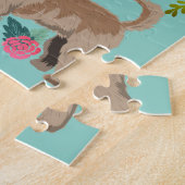 Golden Doodle Florals Dog Legpuzzel (Zijkant)