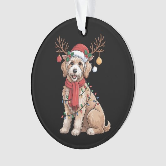 Golden Doodle Gorgeous Reindeer Christmas Tree (devant)