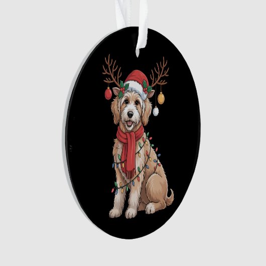 Golden Doodle Gorgeous Reindeer Christmas Tree Ornament (voorkant)