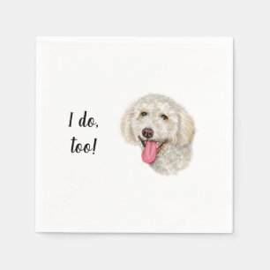 Golden Doodle: Hond Aangepaste Cocktail Servet