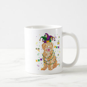Golden Doodle Hondenliefhebber Cute Mardi Gras Car Koffiemok