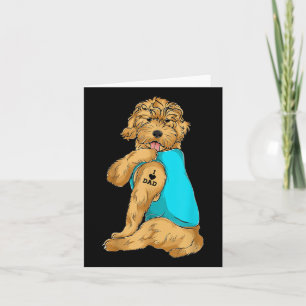 Golden Doodle I Love Dad Tattoo Apparel, Dog Dad G Kaart