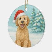Golden Doodle Keramisch Ornament (Links)