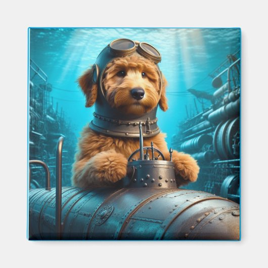 Golden Doodle Ocean Explorer Magnet (Devant)