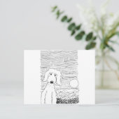 Golden Doodle op het strand Briefkaart (Staand voorkant)