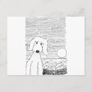 Golden Doodle op het strand Briefkaart