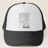 Golden Doodle op het strand Trucker Pet (Voorkant)