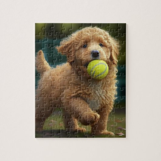 Golden Doodle Puppy Ball Legpuzzel (Verticaal)