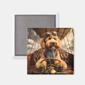 Golden Doodle puppy magneet (Voorkant / Achterkant)