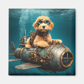 Golden Doodle Puppy Magnet Magneet (Voorkant)