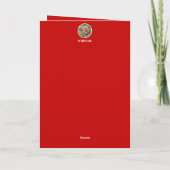 Golden Doodle Red Feestdagen Kaart (Achterkant)