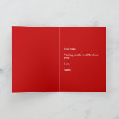 Golden Doodle Red Feestdagen Kaart (Binnen)