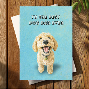 Golden Doodle Schattige Happy Best Dad Vaderdag Kaart