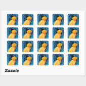 Golden Doodle Vierkante Sticker (Vel)