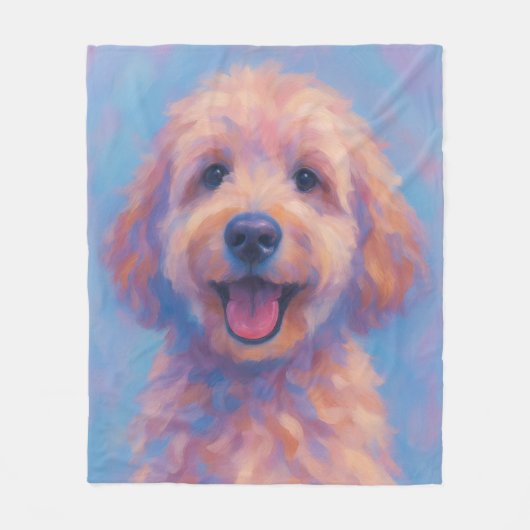 Golden Doodle Warm Fleece Deken (Voorkant)
