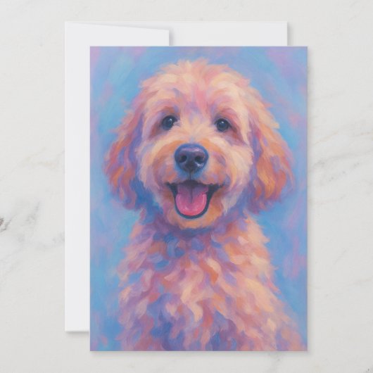 Golden Doodle Wenskaart - Blank Inside Kaart (Voorkant)