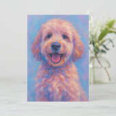 Golden Doodle Wenskaart - Blank Inside Kaart (Staand voorkant)
