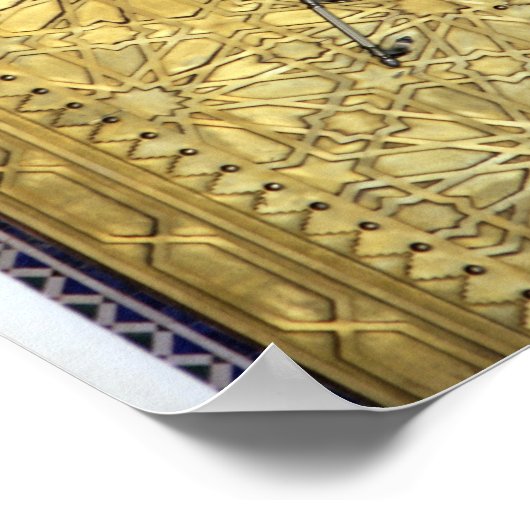 Golden Door en een Arch Way, Marokko Poster (Hoek)