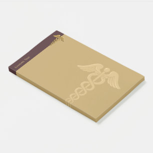 Golden Double Snake Caduceus Opmerkingen Post-it® Notes