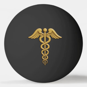 Golden Double Snake Caduceus Pingpongballen