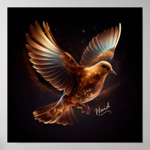 Golden Dove Heilige Geest - AI Poster