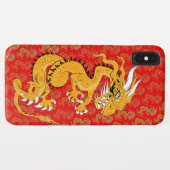 Golden draak op rode telefoontas Case-Mate iPhone case (Achterkant (horizontaal))