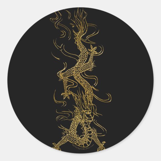 GOLDEN DRAGON Asian Sticker Art Series (Devant)