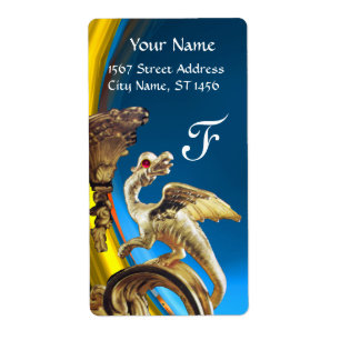 GOLDEN DRAGON BLUE SAPPHIRE AMETHYST Monogram Etiket