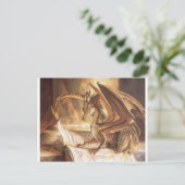 Golden Dragon Book Reading Briefkaart (Staand voorkant)