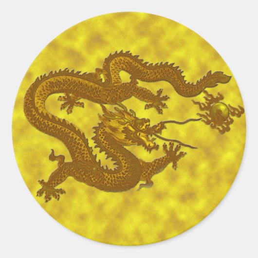 Golden Dragon Coin Sticker #1 (Voorkant)