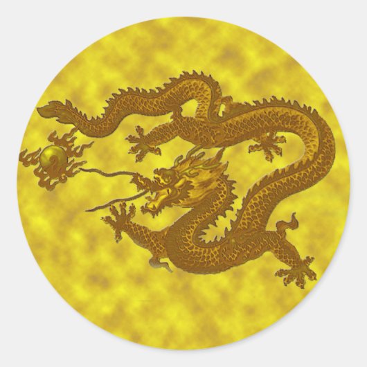 Golden Dragon Coin Sticker #2 (Voorkant)