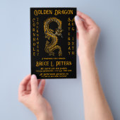 Golden Dragon Cornhole Toernooi Fundraiser Event Flyer (Hand)