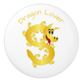 Golden Dragon Design Personalised Keramische Knop (Voorkant)