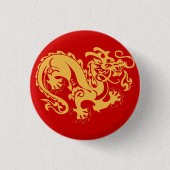 Golden Dragon Good Luck Button (Voorkant)