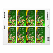GOLDEN DRAGON GREEN EMERALD Monogram Etiket (Full Sheet)