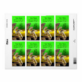 GOLDEN DRAGON GREEN EMERALD Monogram Etiket (Full Sheet)