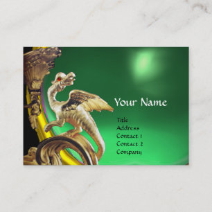 GOLDEN DRAGON GREEN JADE Monogram Visitekaartje