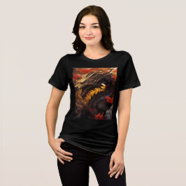 Golden Dragon in Fiery Autumn Canyon Tri-Blend Shirt