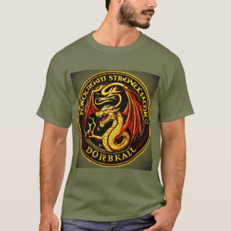 Golden Dragon Mannen basisshirt Donker T-shirt