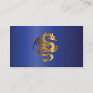 Golden Dragon over Royal Blue Visitekaartje