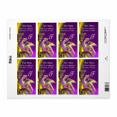 GOLDEN DRAGON PAARS AMETHYST Monogram Etiket (Full Sheet)