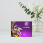 GOLDEN DRAGON PAARSE VIOLET AMETHYST Monogram Visitekaartje (Staand voorkant)