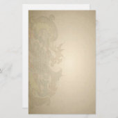 Golden Dragon Parchment Stationery Briefpapier (Voorkant / Achterkant)