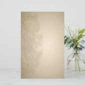Golden Dragon Parchment Stationery Briefpapier (Staand voorkant)