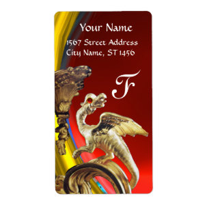 GOLDEN DRAGON RED RUBY Monogram Etiket