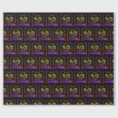 Golden Dragon Rising black Cadeaupapier (Vlak)