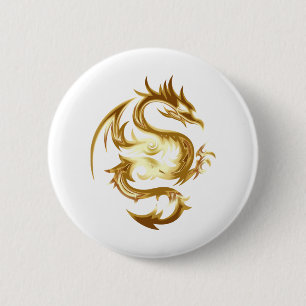 Golden Dragon Ronde Button 5,7 Cm