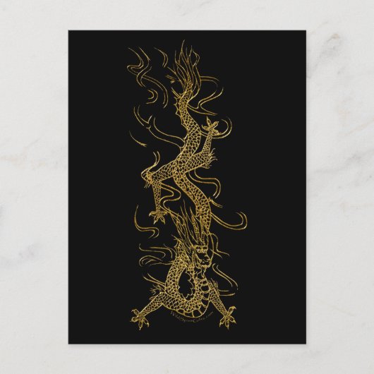 GOLDEN DRAGON Series Briefkaart (Voorkant)