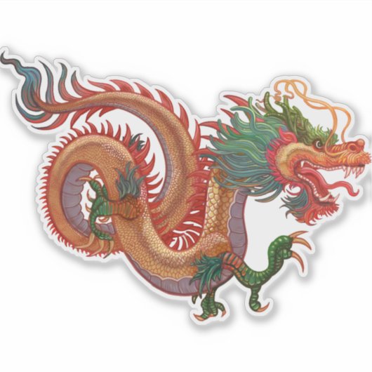 Golden Dragon Sticker (Voorkant)